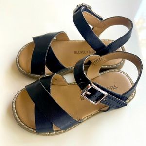 6T Black Velcro Strap Sandal
